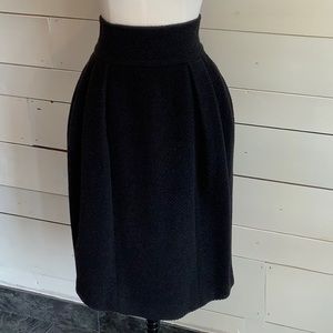 Black wool skirt